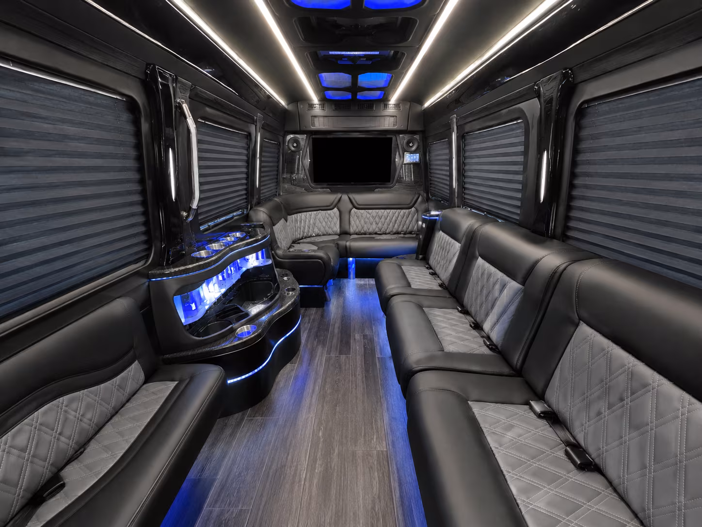 pearland 20 passenger party bus interior