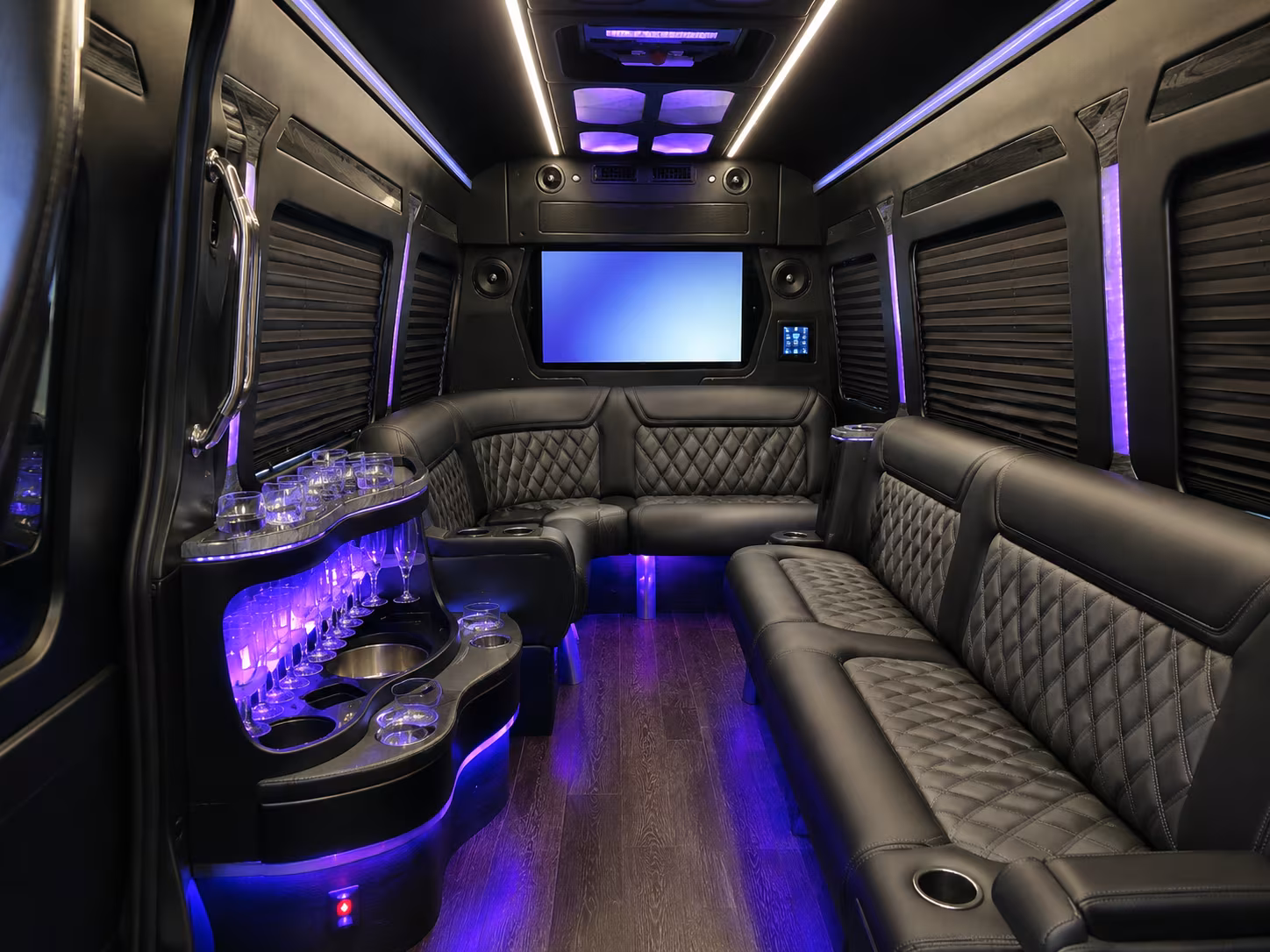 pearland 30 passenger party bus interior