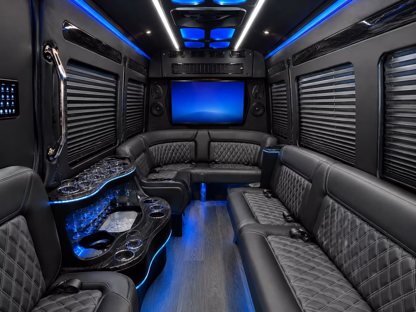 pearland 40 passenger party bus interior